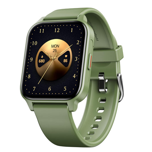 boAt Newly Launched Wave Call 2 Plus Smart Watch w/Bilingual Support (Hindi/English), 1.96”(4.97 cm) HD Display, BT Calling, 100+Sports Modes, Animated Watch Faces, Voice Assistant(Olive Green) SaumyasStore