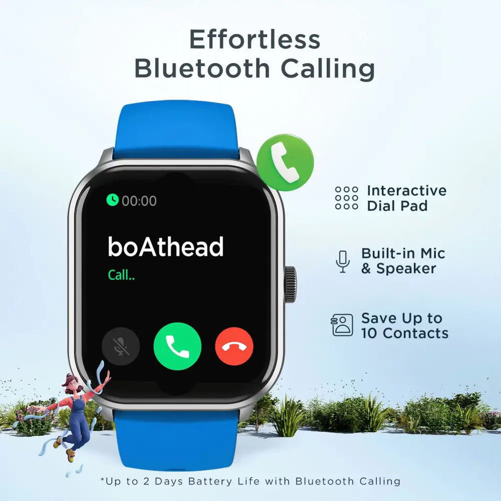 boAt Wave Edge Smartwatch (Deep Blue) 