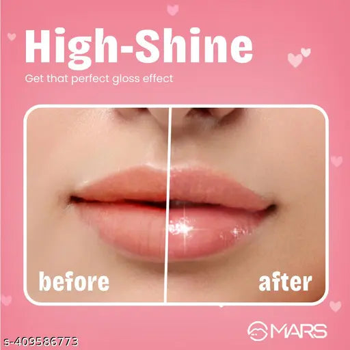 MARS Candylicious Colored Lip Gloss for Women | Hydrating & High Shine | Lightweight Weight & Comfortable | Non-Sticky | Enriched with Vitamin-E, (4.0ml) ( 09-MAGIC POP )