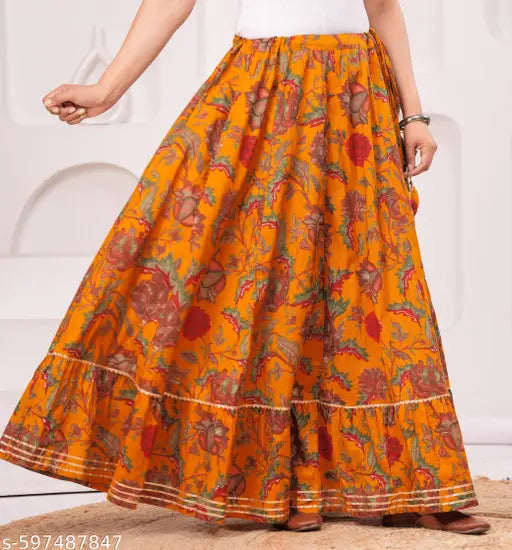 Clothy N Wave Women's Printed Flared Skirt