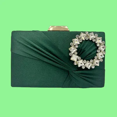 Shoomi Party Casual Green  Clutch