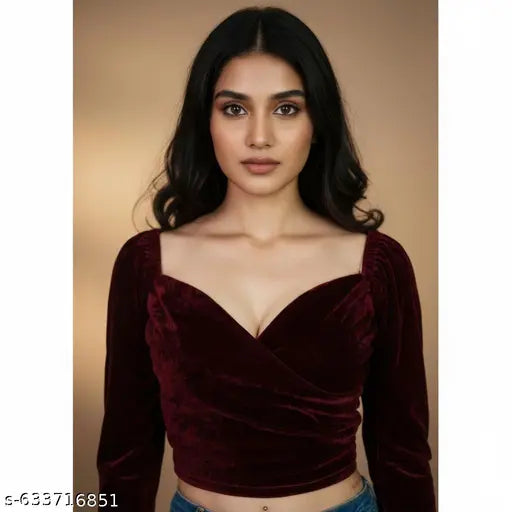 Premium Velvet Top | Women | Trendy Party Look