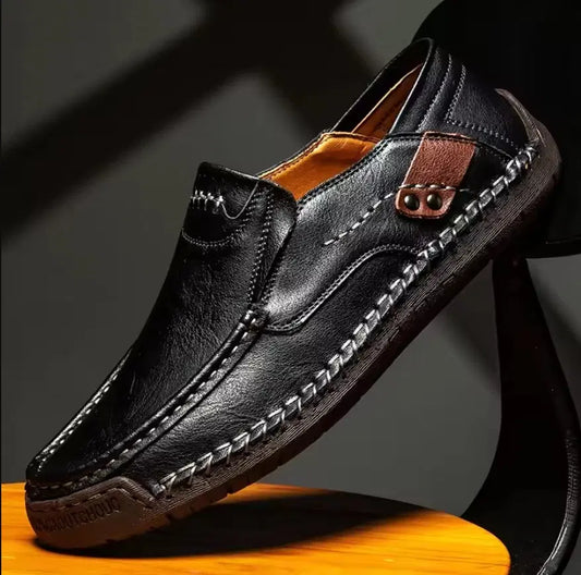 anti skid brown semi formal shoes