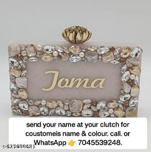Women Handbag - Mini | Resin Clutch Pearl Clutches for Women Hand Clutches for Girls Box Clutch Purse | Casual Clutch | Women's Hand Crafted Bridal Clutch Handbag | Formal Clutch | Clutch Sling Bag For Women And Girls | Designer embroidered beautiful clut