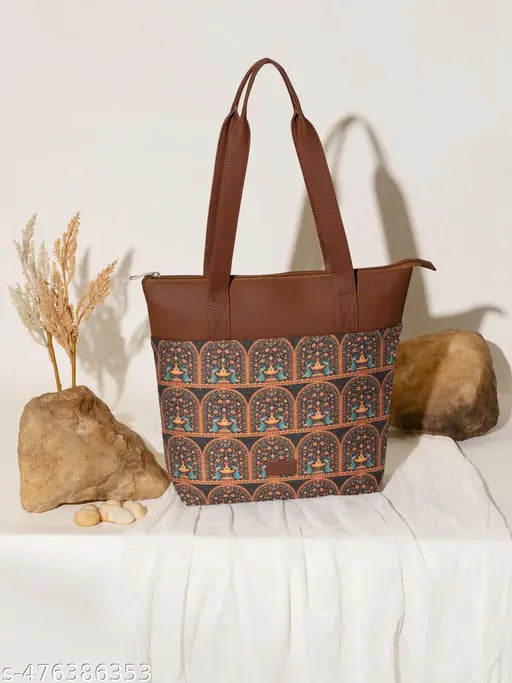 Zouk Royal Indian Peacock Motif day to day Tote bag