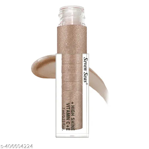 Seven Seas Babe Glittery Lip Gloss With High Shine Lip Color For Glossy Look |Lightweight Non Sticky Lip shiner For Moisturizing Lips (Rose,7ML)