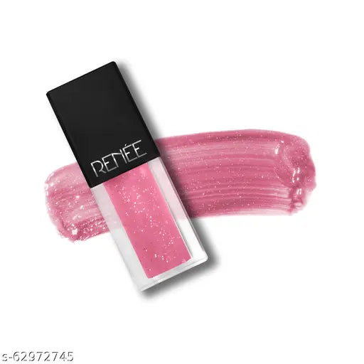 Renee See Me Shine Lip Gloss - Pink Pow Wow 2.5ml | Glossy Non Sticky & Non Drying Formula | Long Lasting Moisturizing Effect | Compact and Easy to Carry