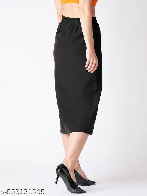 Globus Women Black Straight Midi Skirt