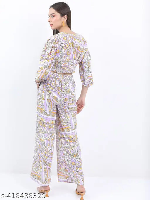 Ketch Women's V Neck Top & Bottom Sets