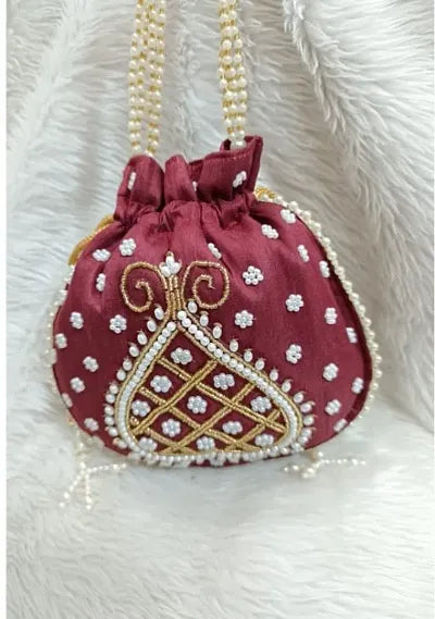 Beautiful Stylish Maroon Clutches For Women