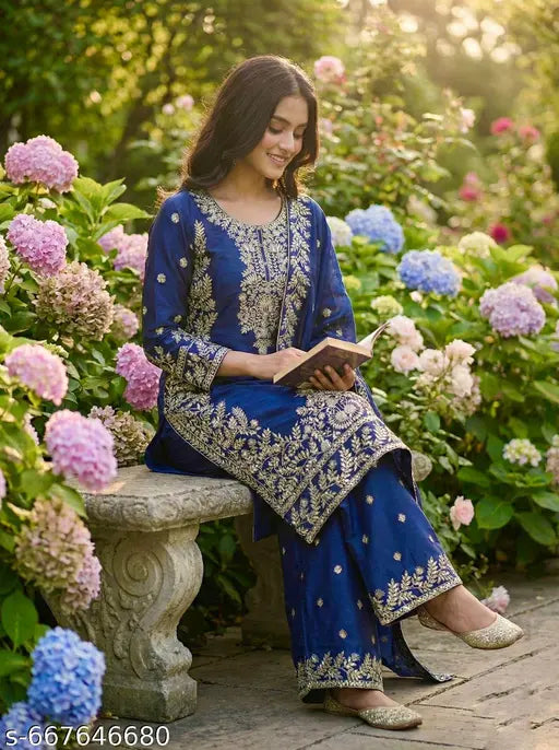 New Designer Heavy Embroidery Work Stylish Stitched Suit
