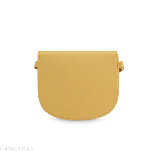 Fastrack Women's Structured Sling Bag Yellow