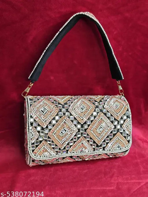 Black Mirror Foldver Handbag