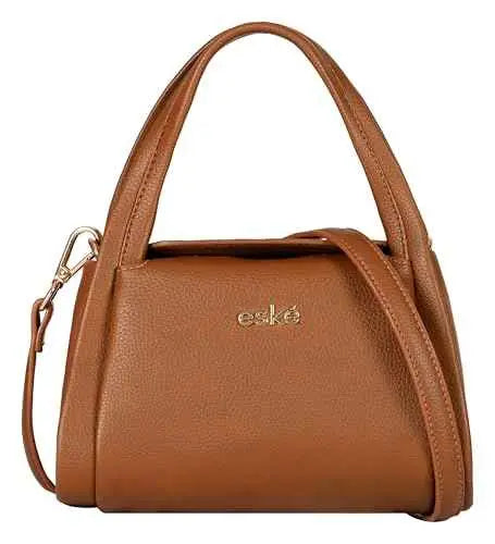 eske Adeline Vegan Leather Women Satchel (Cognac) SaumyasStore