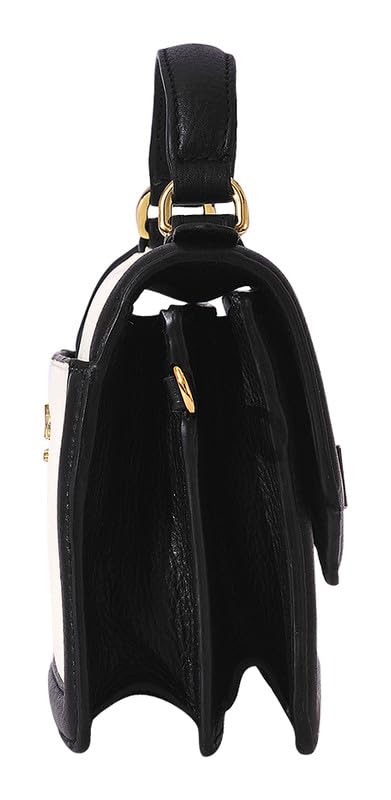 eske Aria Leather Handbag For Women (Black Vanilla) 