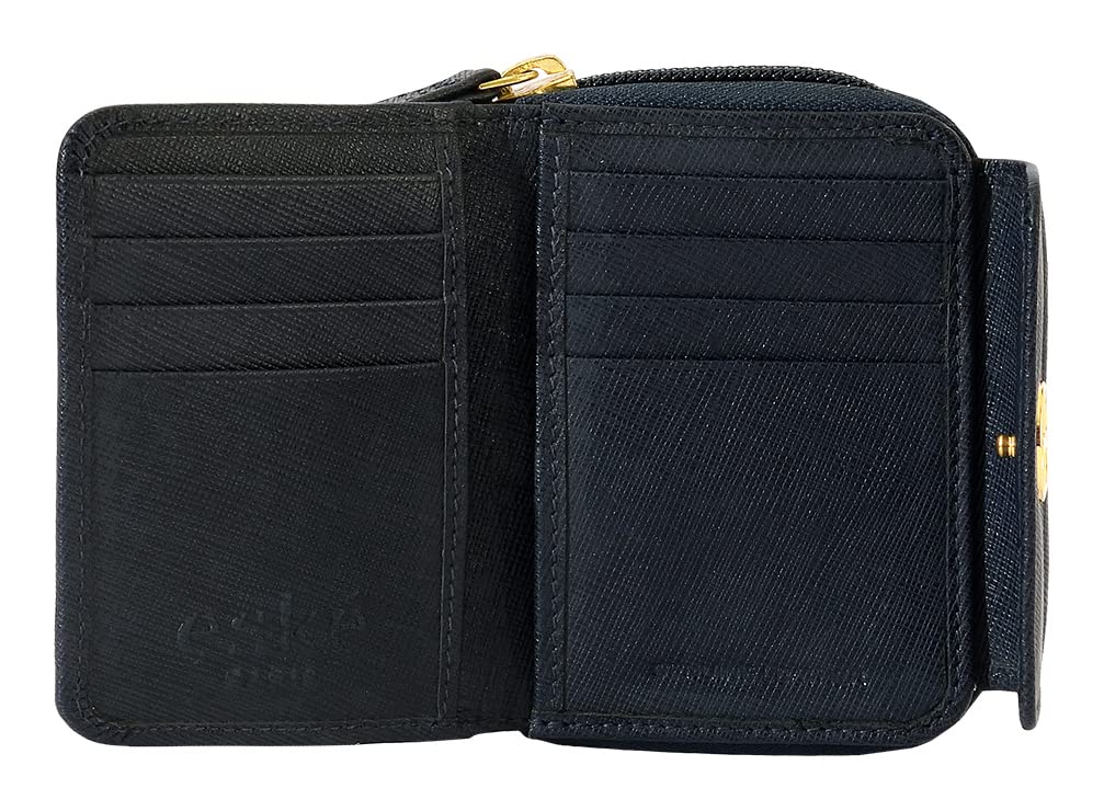 eske Herta - Tri Fold Wallet - Genuine Quilted Leather - Holds Cards, Coins and Bills - Compact Design - Pockets for Everyday Use - Travel Friendly - Water Resistant - for Women 