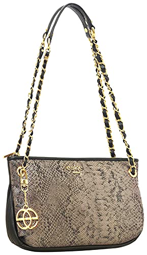 eske Paris Melba Leather Studded Shoulder Bag For Women, Ladies Shoulder Bag, Blush 