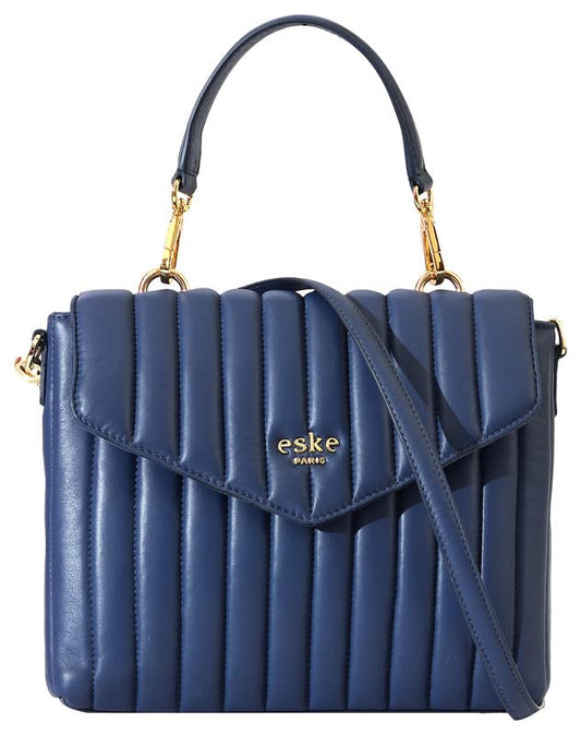 eske Quilted Square Satchel Handbag For Women (Royal Blue) 