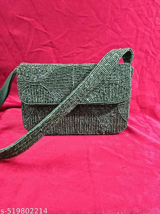 Green Foldover Handbag
