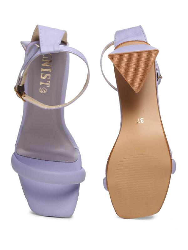 Lavender Chuncky Party Block Heel Sandal