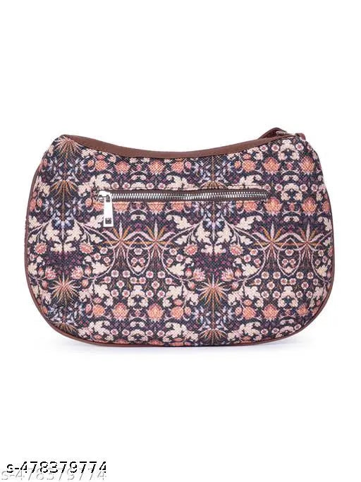 Zouk Kashmir Blooms Structured Shoulder Bag