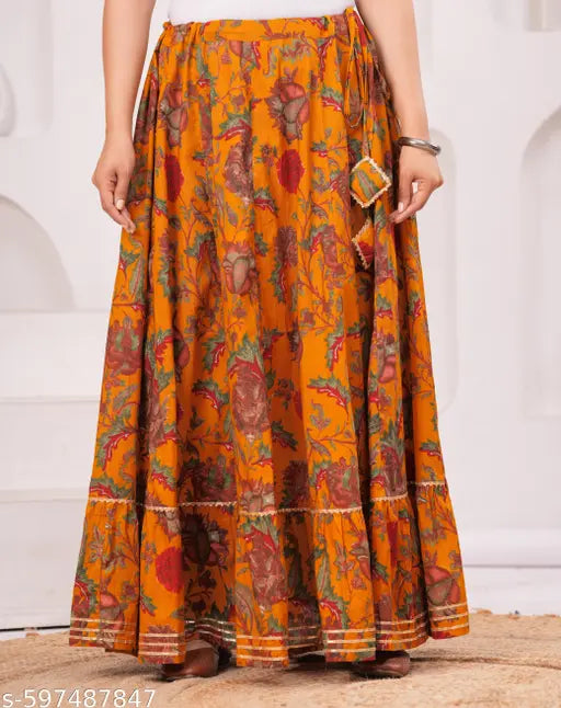 Clothy N Wave Women's Printed Flared Skirt