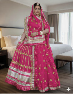 Embroidered Semi Stitched Rajputi Poshak