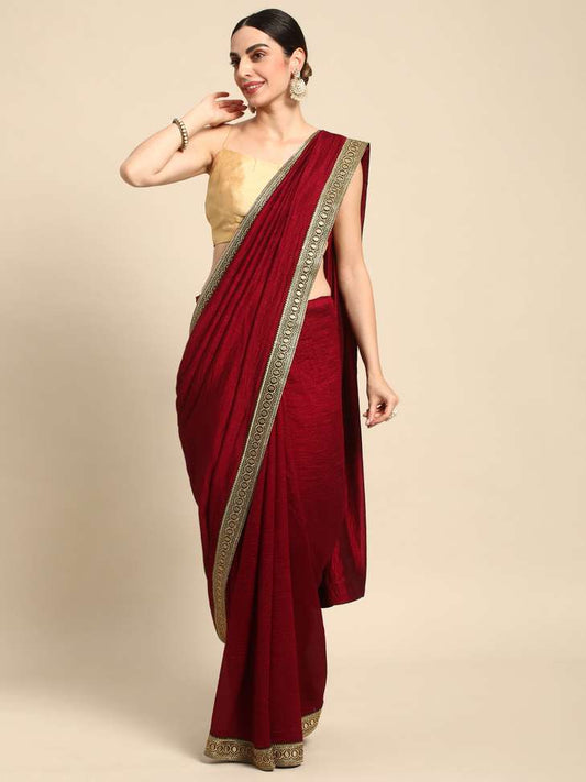 Mohey Embroidered Bollywood Art Silk Saree