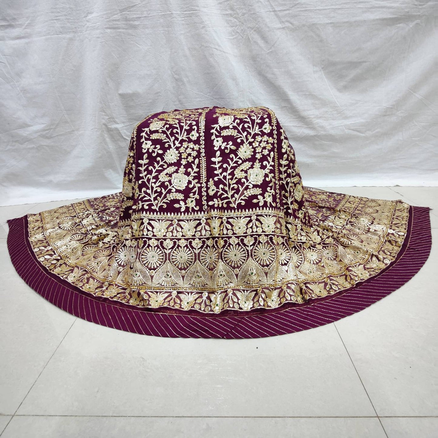 Embroidered Semi Stitched Rajputi Poshak