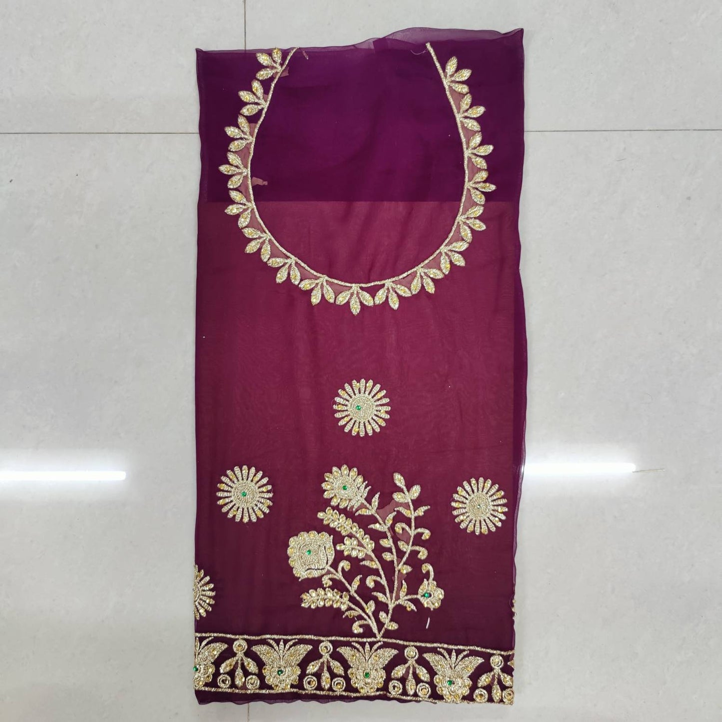 Embroidered Semi Stitched Rajputi Poshak