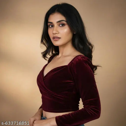 Premium Velvet Top | Women | Trendy Party Look