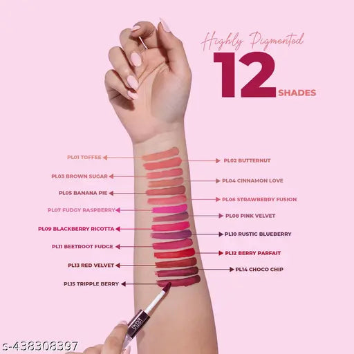 Lotus Make-Up Proedit Prep And Swipe Lip Color | With Lip Primer | Longlasting | Smudge proof | PL10 - Rustic Blueberry | 6g