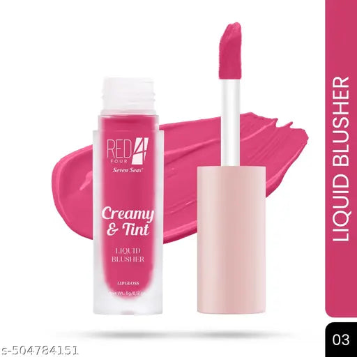 Red4 Creamy & Tint Lip Gloss and Liquid Blusher  (03)