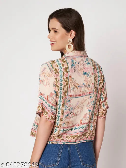 Veldress Women Top  Casual Regular Floral Tunic Printed Stylish Summer Western Fit and Flare