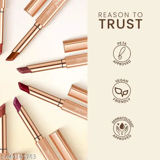 TEEN TEEN Luxe Matte 12Hrs Long Lasting Lipstick, Bridal-Red ,Ruby-Red,  3gm