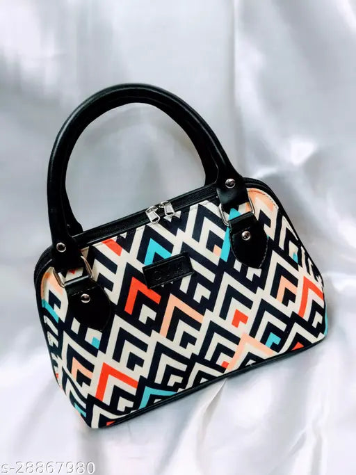 Attractive Women's Multicolor Fabric Handbag