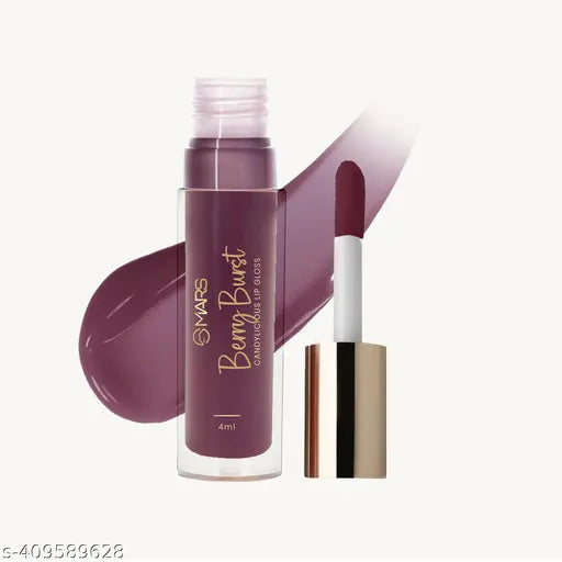 MARS Candylicious Colored Lip Gloss for Women | Hydrating & High Shine | Lightweight Weight & Comfortable | Non-Sticky | Enriched with Vitamin-E (4.0ml) ( 12-BERRY BURST )