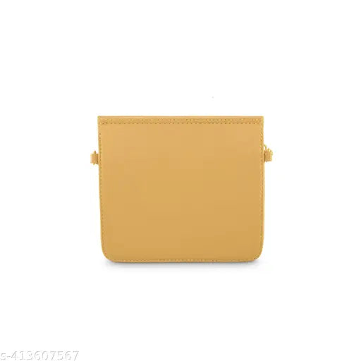 Fastrack Women's Solid Sling Bag Mustard