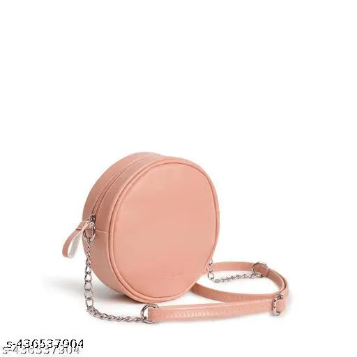 Fastrack Women's PU Structured Sling Bag Pink