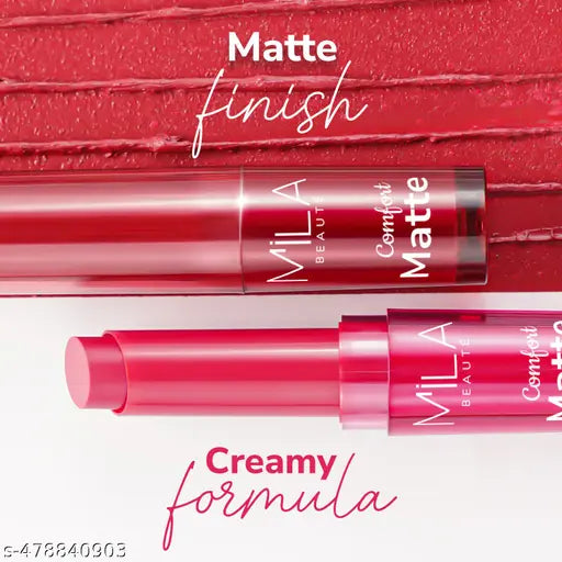MILA BEAUTE Comfort Matte Lipstick | Highly Pigmented & Matte Finish Long lasting Lipstick  (Mauve Nude, 3.8 g)