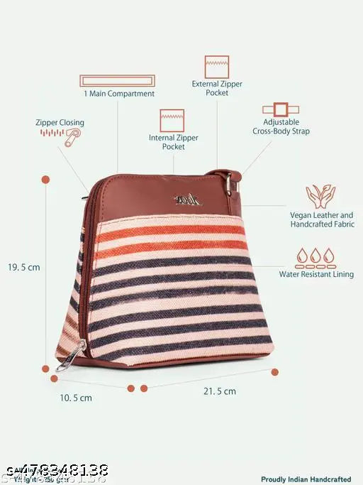 Zouk Qutub Stripes OOO Sling Bag