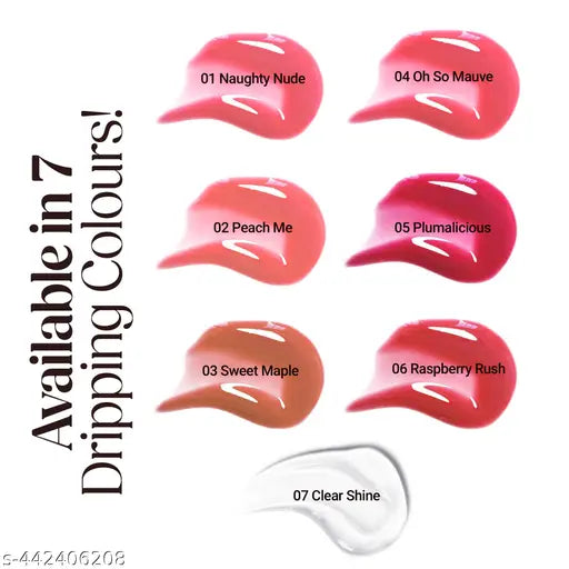 Hilary Rhoda Glass Glow Lip Gloss | Nourishing & Hydrating Lip Gloss | Sheer Coverage | High Shine | Juicy & Plump Lips | Keeps Lips Moisturised | Glides on Smoothly | 5ml (Plumalicious - Shade 05)