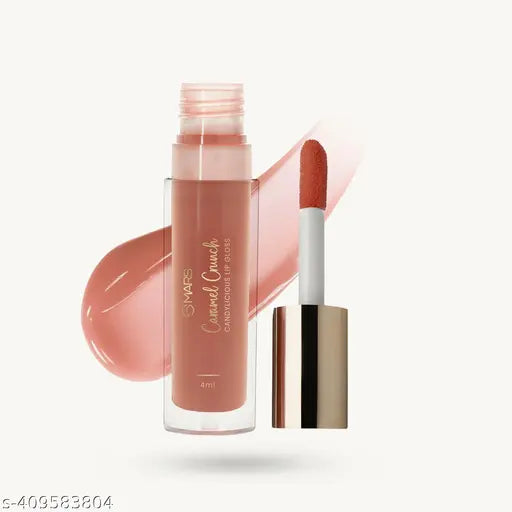 MARS Candylicious Colored Lip Gloss for Women | Hydrating & High Shine | Lightweight Weight & Comfortable | Non-Sticky | Enriched with Vitamin-E, (4.0ml) ( 03-CARAMEL CRUNCH )