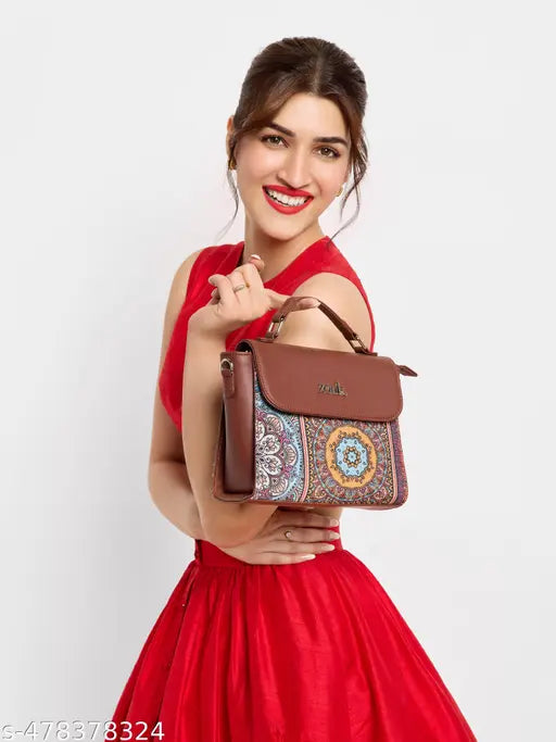 ZOUK Multicolor Mandala Print Statement Sling Bag