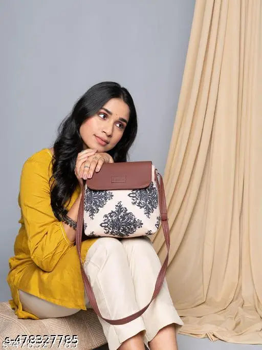 Zouk Mughal Motif Flap Sling Bag