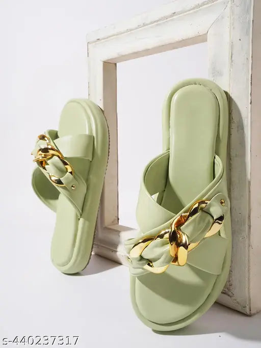 Selfiee Comfortable Slip on Platform Light Weight Trendy Party Sandals For Women and Girls