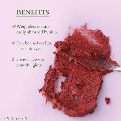 Lotus Organics+ Beet Red Lip & Cheek Tint |Ntural Organic & Youthful Glow|All Skin Types|10gm