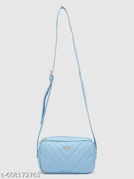 Globus Women Iceberg Blue Textured Casual Sling Bag