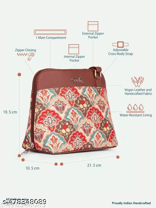 Zouk Mughal Art Multicolor OOO Sling Bag