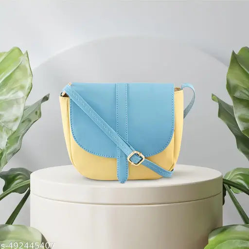 Fastrack Blue -Blocked Sling Bag for Women